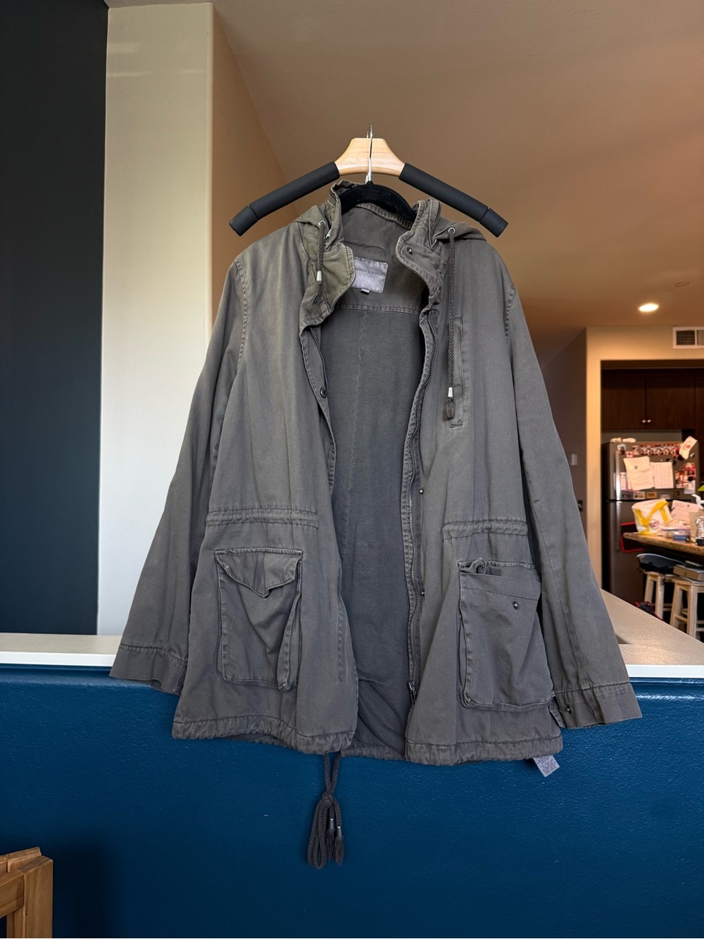 Thread & Supply Olive Hooded Field Jacket